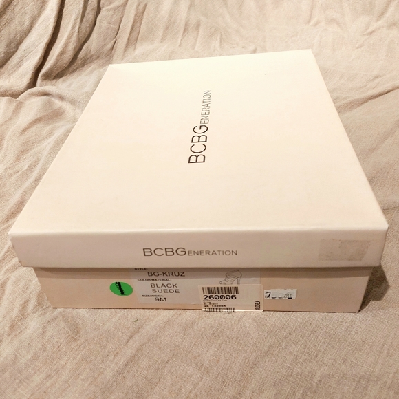 BCBGeneration black suede Kruz stiletto sandals, size 9, NIB - Picture 9 of 9